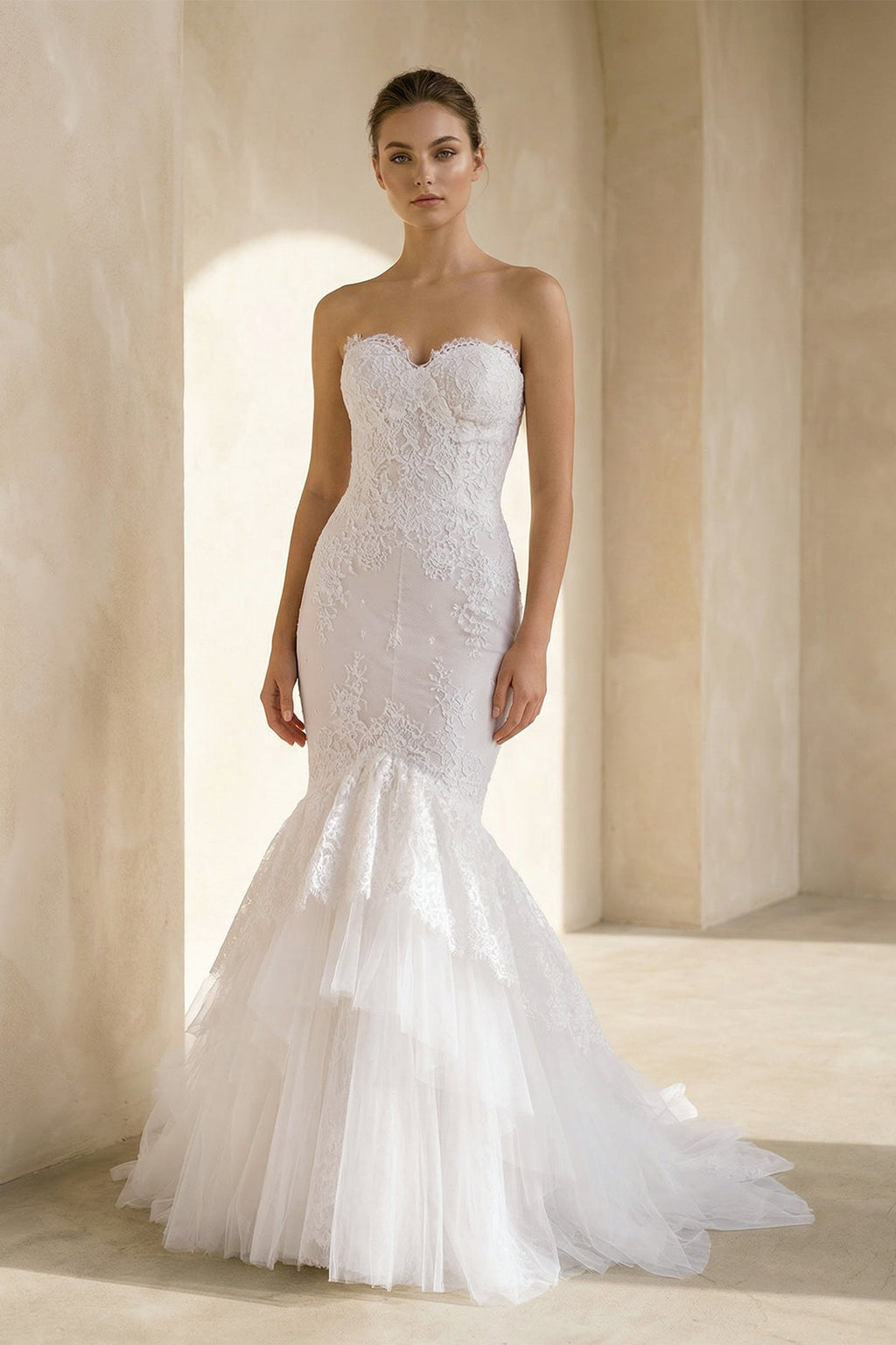 Mermaid Sweetheart Sleeveless Wedding Dress With Appliques - SHE IS ME Wedding Dresses