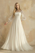 Organza A - Line Strapless Appliqued Wedding Dress in Ivory - SHE IS ME Wedding Dresses