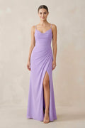 Ruched Sheath Spaghetti Strap Chiffon Bridesmaid Dress - SHE IS ME Bridesmaid Dresses