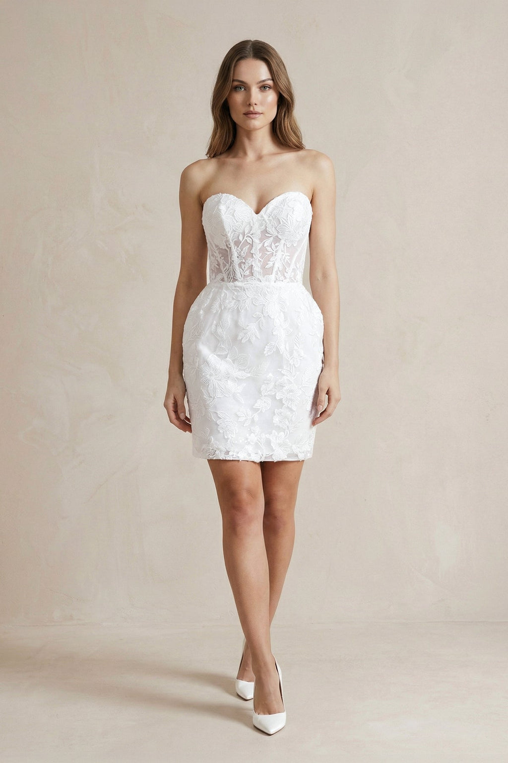 Sheath Sweetheart Lace Wedding Dresses - SHE IS ME Wedding Dresses