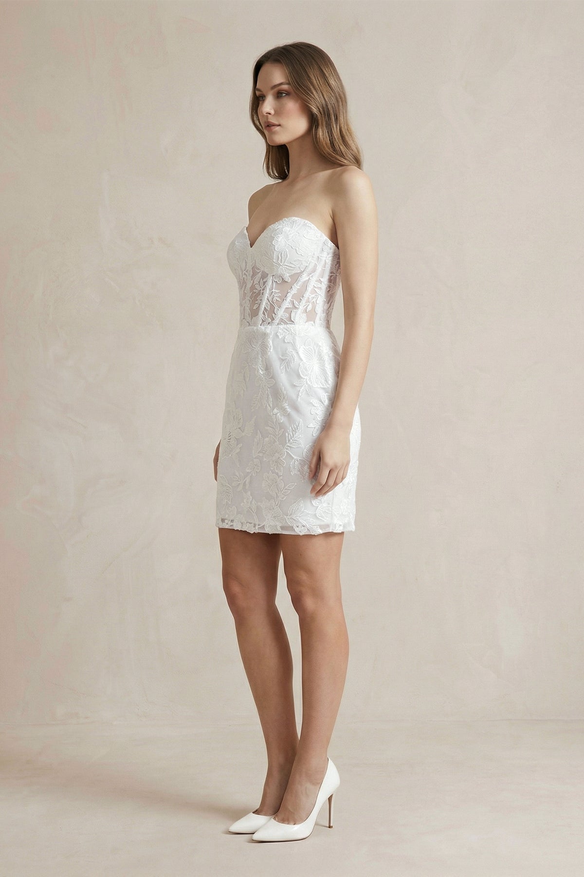 Sheath Sweetheart Lace Wedding Dresses - SHE IS ME Wedding Dresses