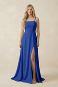 Spaghetti Strap Chiffon A - Line Bridesmaid Dress in Royal Blue - SHE IS ME Bridesmaid Dresses