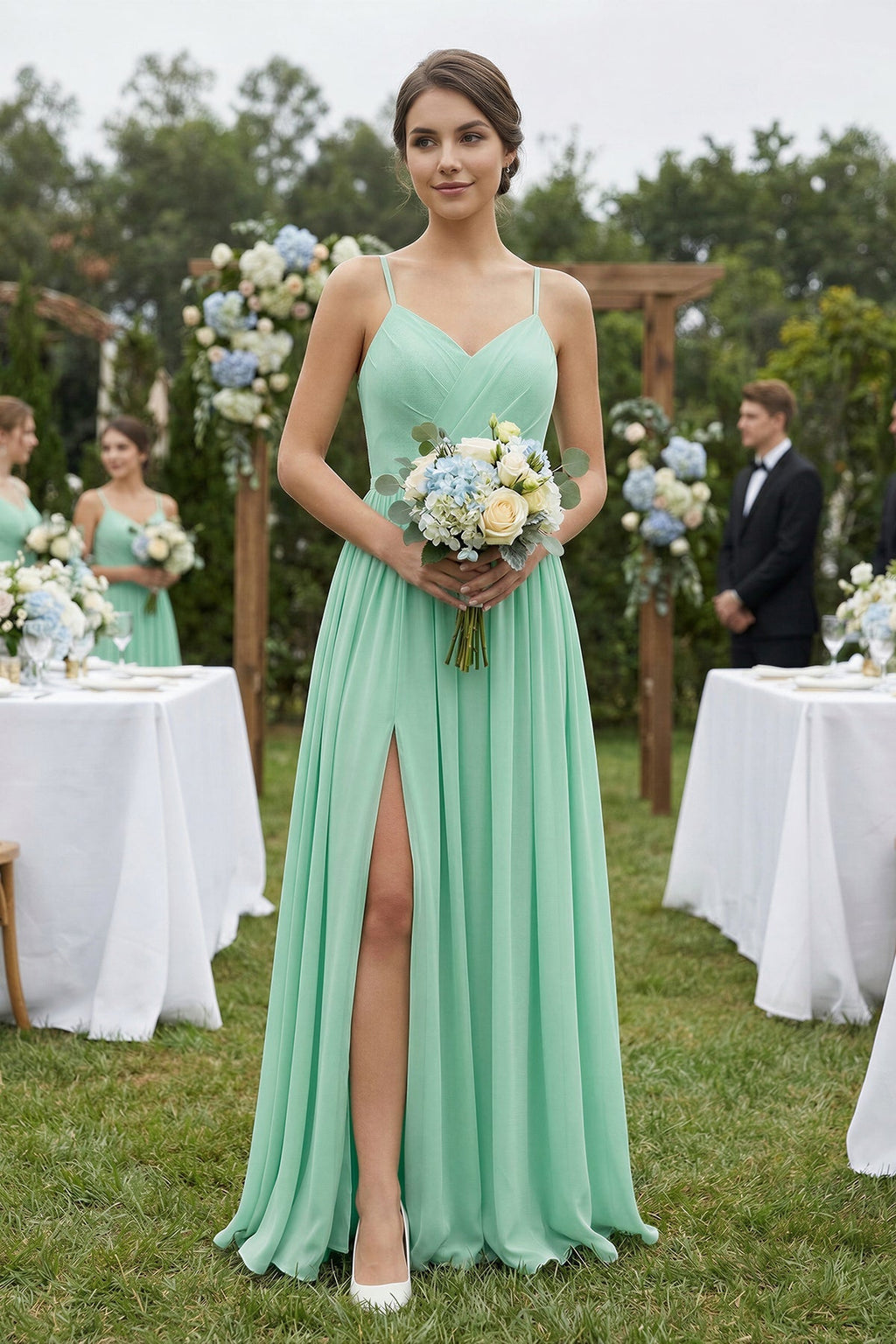 Sweetheart A - Line Chiffon Bridesmaid Dress - SHE IS ME Bridesmaid Dresses