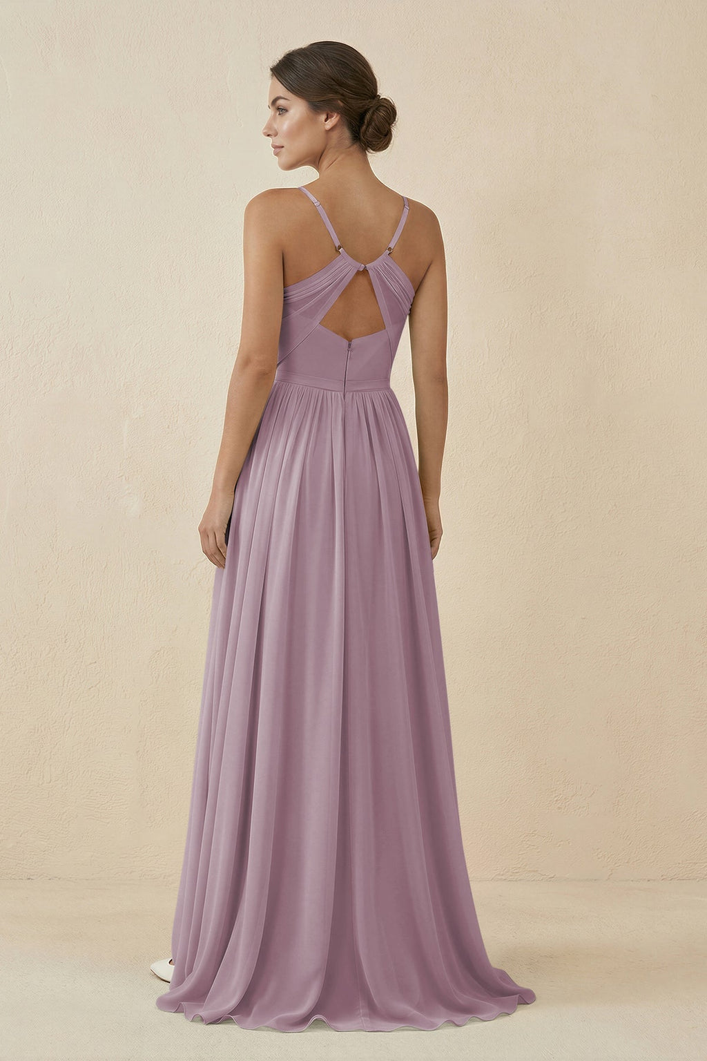 Sweetheart A - Line Chiffon Bridesmaid Dress in Dusk - SHE IS ME Bridesmaid Dresses