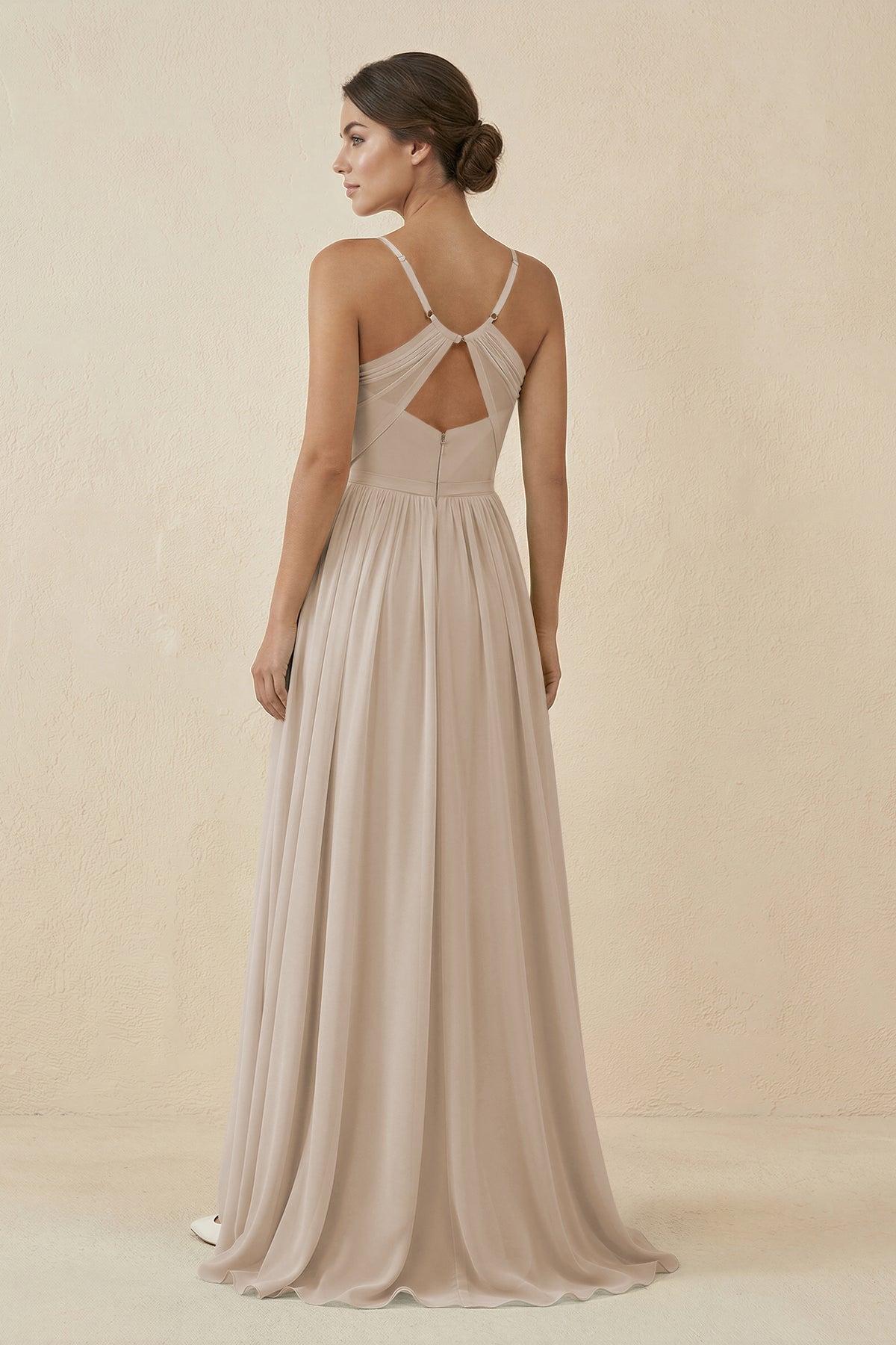 Sweetheart A - Line Chiffon Bridesmaid Dress in Frost - SHE IS ME Bridesmaid Dresses
