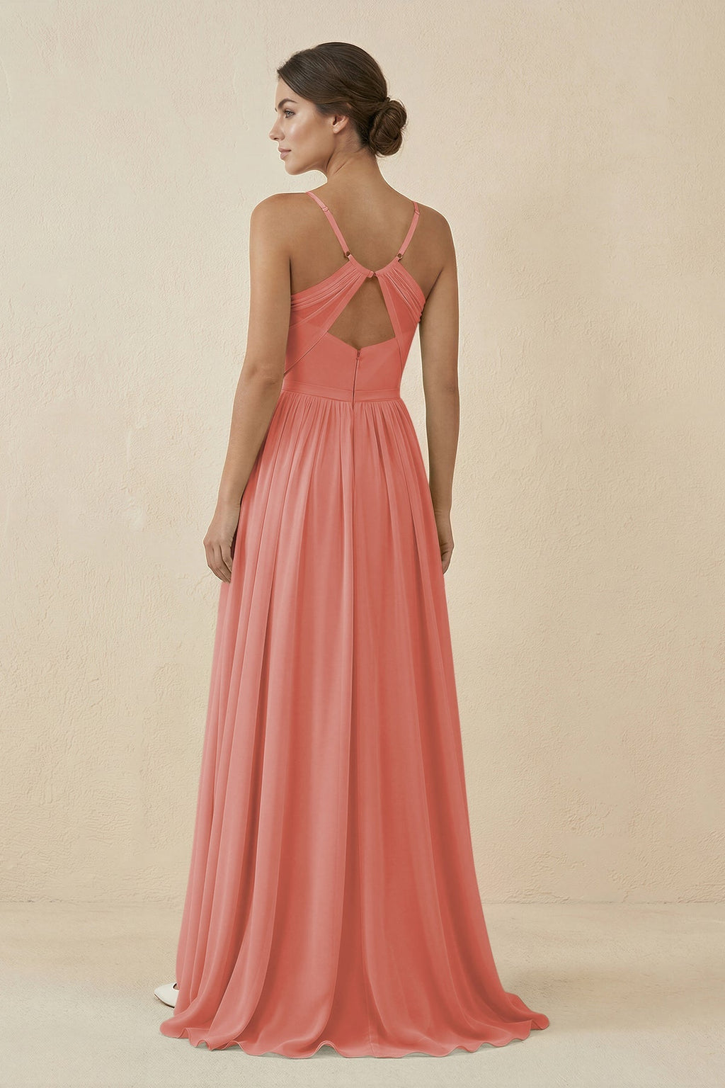 Sweetheart A - Line Chiffon Bridesmaid Dress in Mulberry - SHE IS ME Bridesmaid Dresses