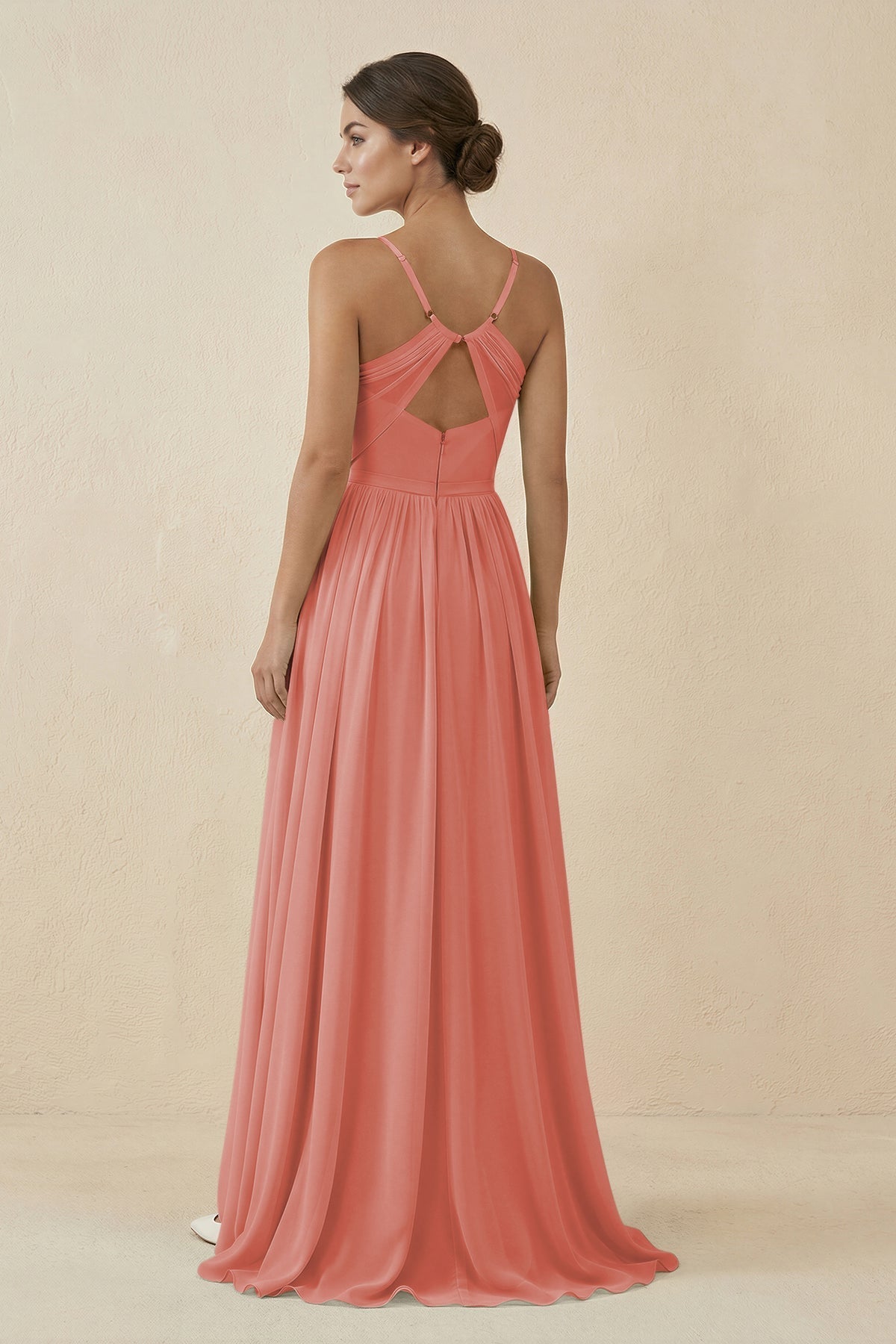 Sweetheart A - Line Chiffon Bridesmaid Dress in Mulberry - SHE IS ME Bridesmaid Dresses