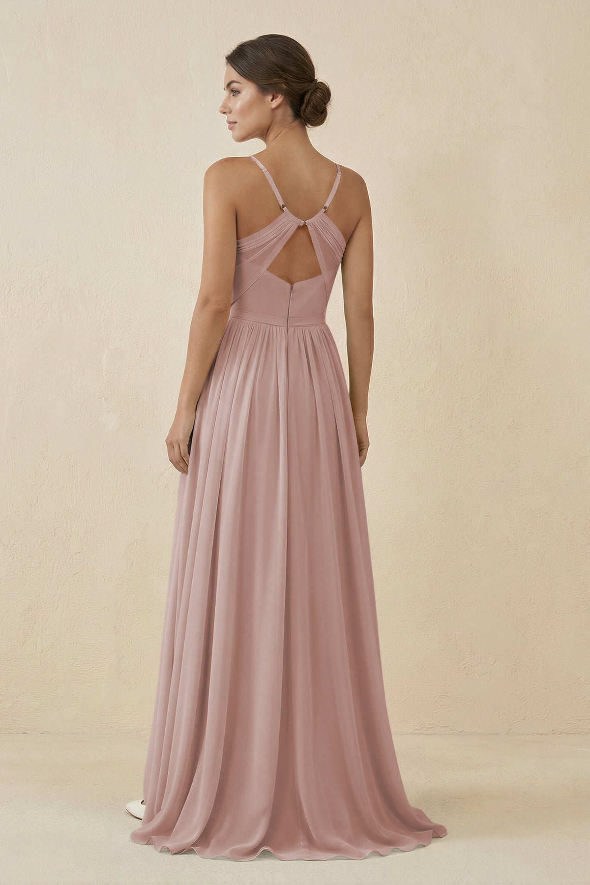 Sweetheart A - Line Chiffon Bridesmaid Dress in Toffee - SHE IS ME Bridesmaid Dresses