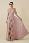 Sweetheart A - Line Chiffon Bridesmaid Dress in Toffee - SHE IS ME Bridesmaid Dresses