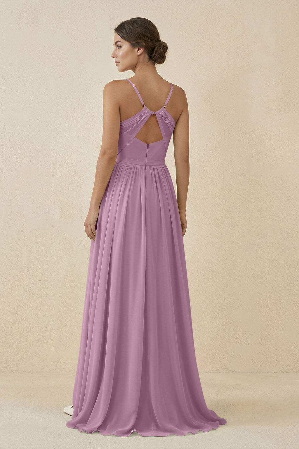 Sweetheart A - Line Chiffon Bridesmaid Dress in Wisteria - SHE IS ME Bridesmaid Dresses