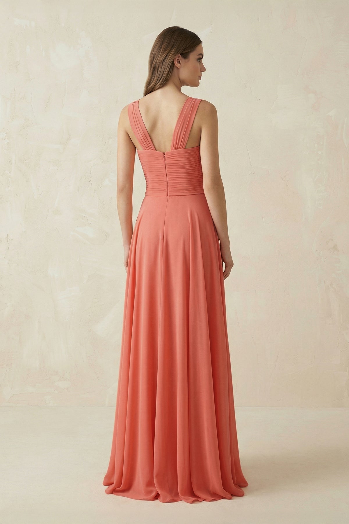 Sweetheart Pleated A-Line Chiffon Bridesmaid Dress in Wild Rose - SHE IS ME Bridesmaid Dresses